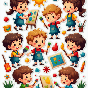 Kids Stickers - Sheet v42